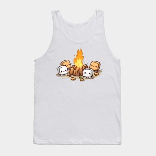 Cute Camping Marshmallows S'mores Tank Top